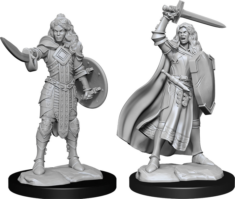 Pathfinder: Deep Cuts Miniatures - W14 Female Human Champion [Unpainted]