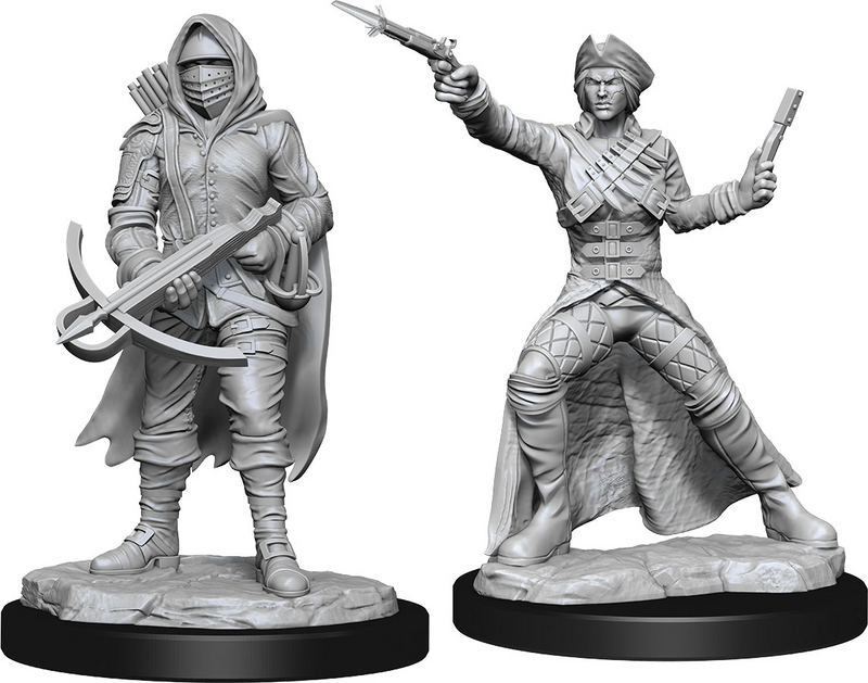 WizKids Deep Cuts Miniatures: W15 Bounty Hunter & Outlaw [Unpainted]