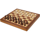 Chess & Checkers - Wooden Folding Version