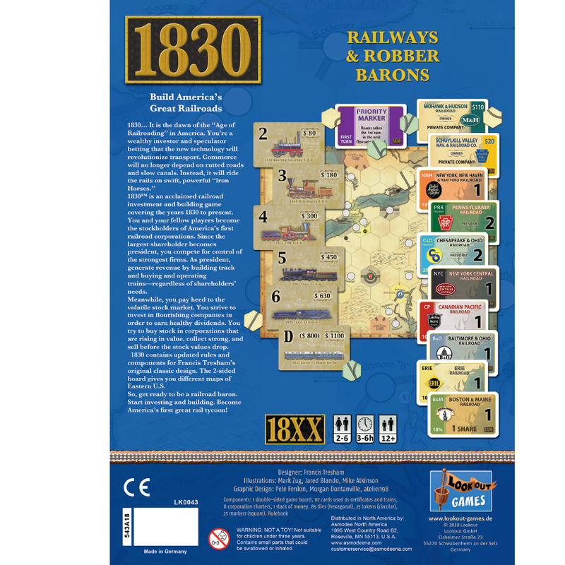 1830: Railways & Robber Barons (Revised Edition) [Board Game]