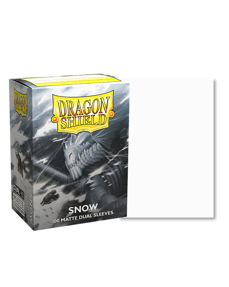 Dragon Shield Matte Dual Sleeves - Snow [100ct Standard]