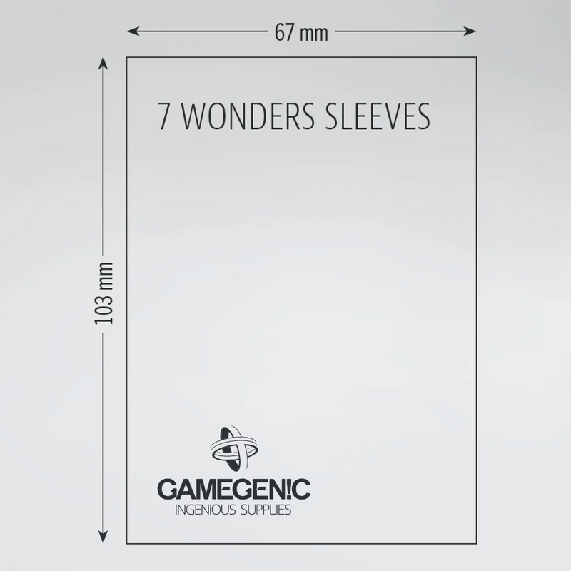 Gamegenic Prime Board Game Sleeves - BROWN: 7 Wonders (67mm x 103mm) [80ct]