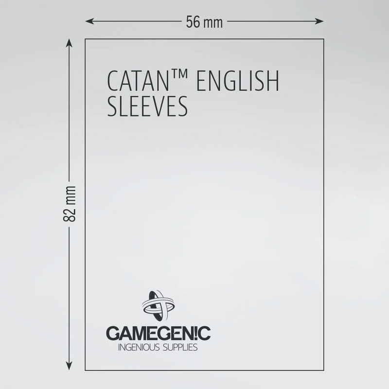 Gamegenic Matte Board Game Sleeves - RED: Catan® English (56mm x 82mm) [60ct]