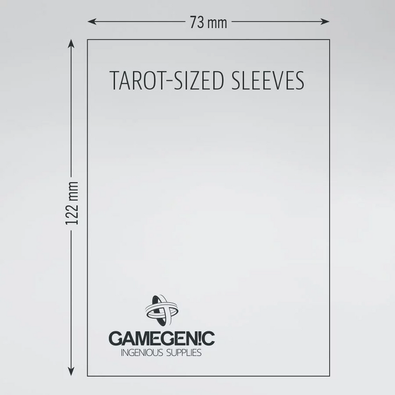 Gamegenic Prime Board Game Sleeves- ORANGE: Tarot (72mm x 122mm) [50ct]