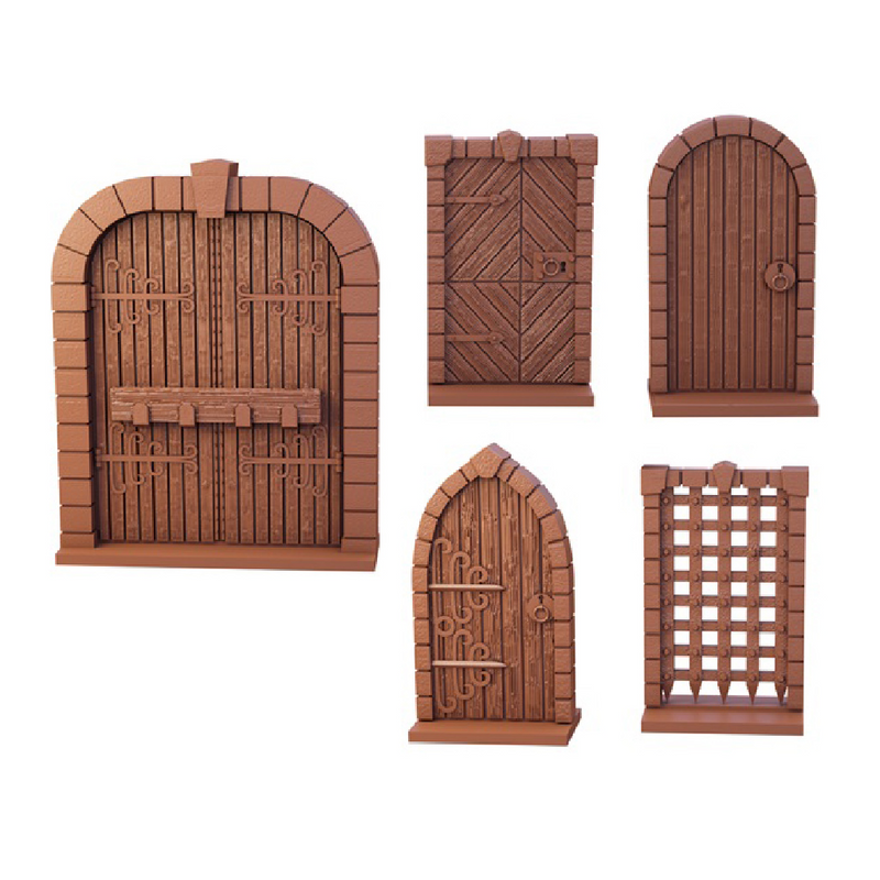 Terrain Crate - Dungeon Doors [Unpainted Plastic Scenery]