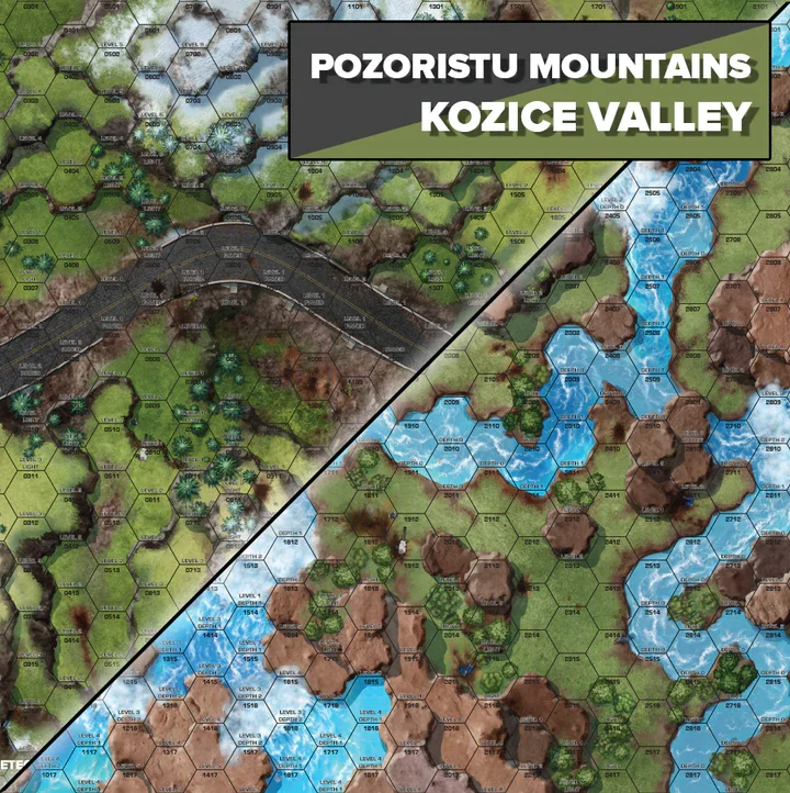 BattleTech: Battle Map I - Tukayyid - Pozoristue Mountains/Kozice Valley