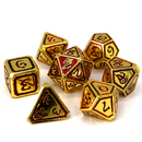 Die Hard Dice Metal RPG Polyhedral Dice Set - Kings of Gilded Ruin [7ct]