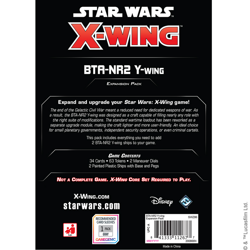 Star Wars: X-Wing 2nd Edition - BTA-NR2 Y-Wing Expansion Pack