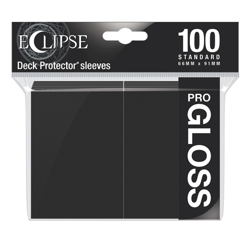 Ultra PRO Eclipse Gloss Standard Deck Protector Sleeves - Jet Black (100ct)