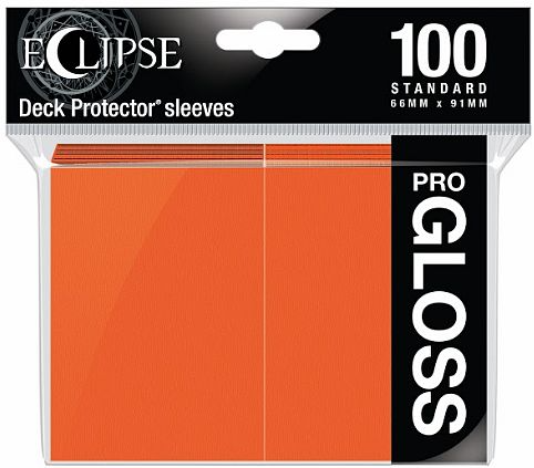 Ultra PRO Eclipse Gloss Standard Deck Protector Sleeves - Pumpkin Orange (100ct)