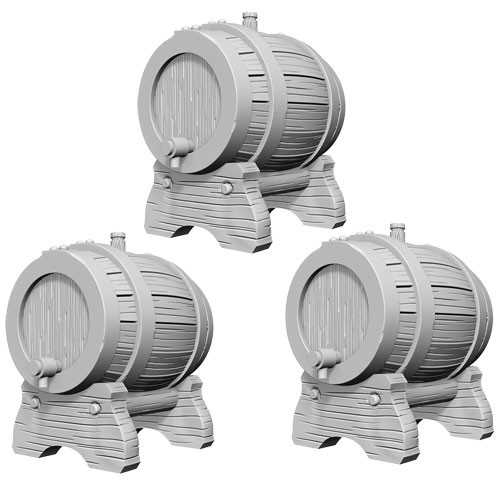 WizKids Deep Cuts Miniatures: W02 Keg Barrels [Unpainted]