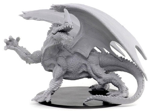 Pathfinder Battles Deep Cuts Miniatures: Gargantuan Green Dragon [Unpainted]