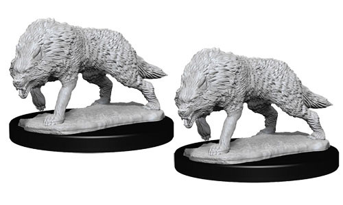 WizKids Deep Cuts Miniatures: W07 Timber Wolf [Unpainted]