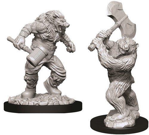 D&D Nolzur's Marvelous Miniatures: W09 Wereboar & Werebear [Unpainted]