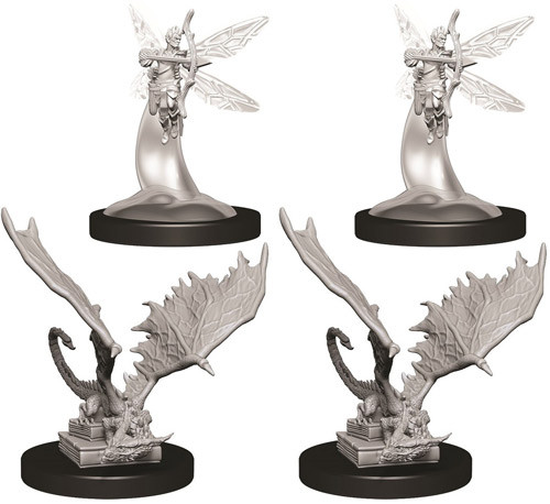 D&D Nolzur's Marvelous Miniatures: W09 Sprite & Pseudodragon [Unpainted]