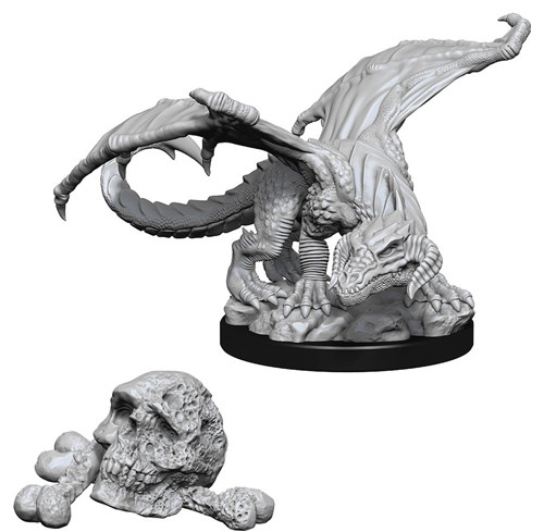 D&D Nolzur's Marvelous Miniatures: W10 Black Dragon Wyrmling [Unpainted]