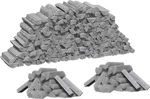 WizKids Deep Cuts Miniatures: W10 Piles of Wood [Unpainted]