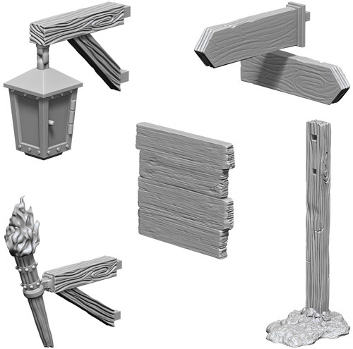 WizKids Deep Cuts Miniatures: W10 Signs & Lights [Unpainted]