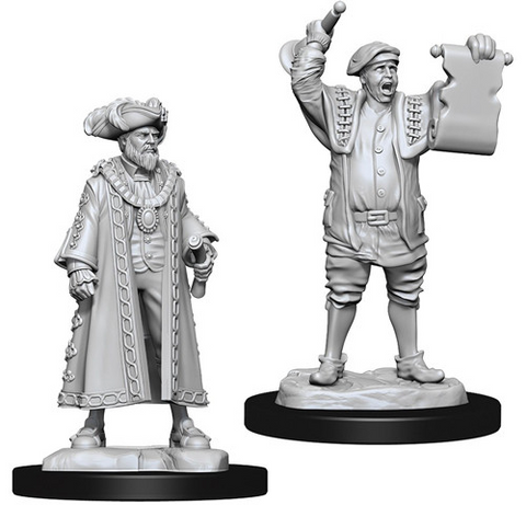 WizKids Deep Cuts Miniatures: W10 Mayor & Town Crier [Unpainted]