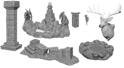 WizKids Deep Cut Miniatures: W11 Pools & Pillars [Unpainted]