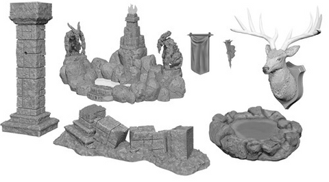WizKids Deep Cut Miniatures: W11 Pools & Pillars [Unpainted]