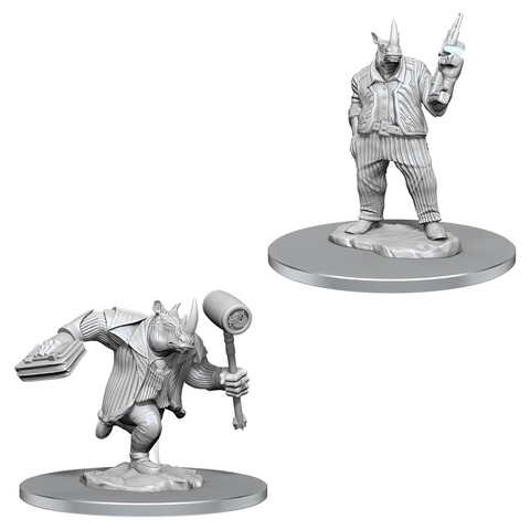 Magic: The Gathering Miniatures - W06 Freelance Muscle & Rhox Pummeler [Unpainted]